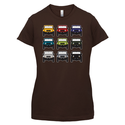 JW 9 Colour Car Grid T Shirt