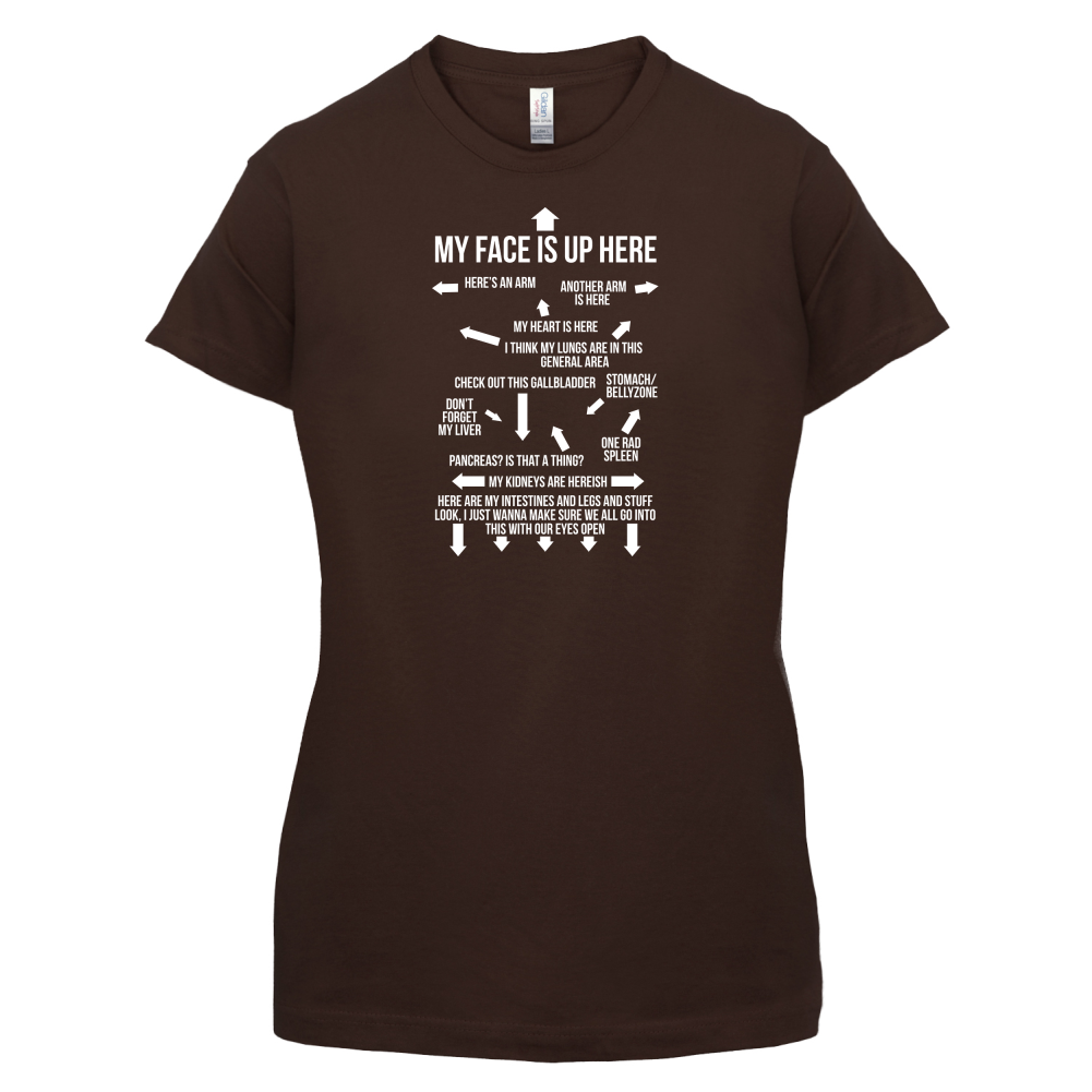 My Face Is Up Here T Shirt