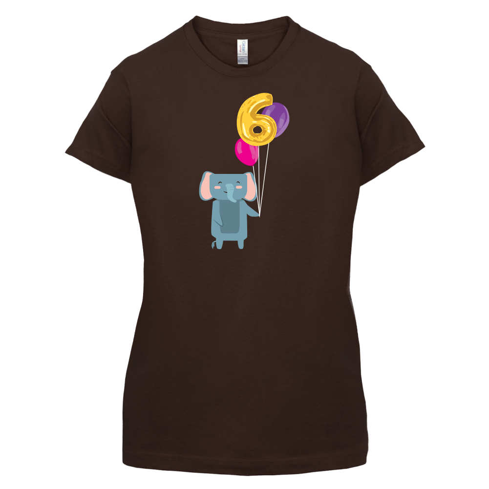 6th Birthday Elephant T Shirt