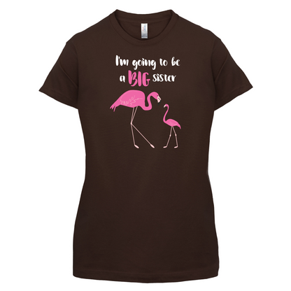 Big Sister Flamingo  T Shirt