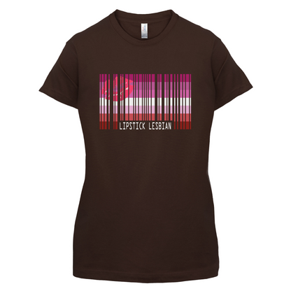 LGBT Barcode Flags - Lipstick Lesbian T Shirt