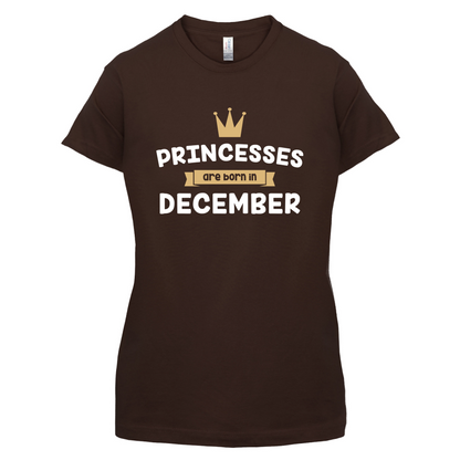 Princesses Are Born In December T Shirt
