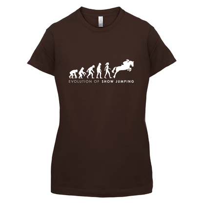 Evolution Of Woman Show Jumping T Shirt