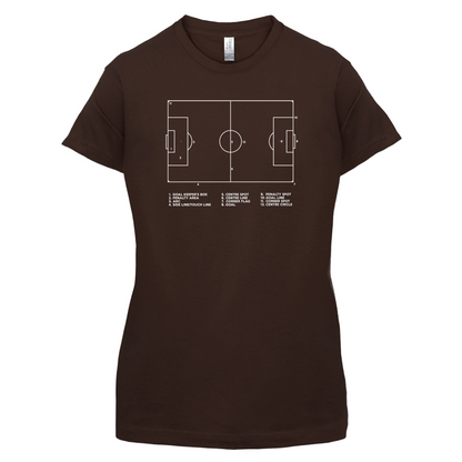 Football Pitch Diagram T Shirt