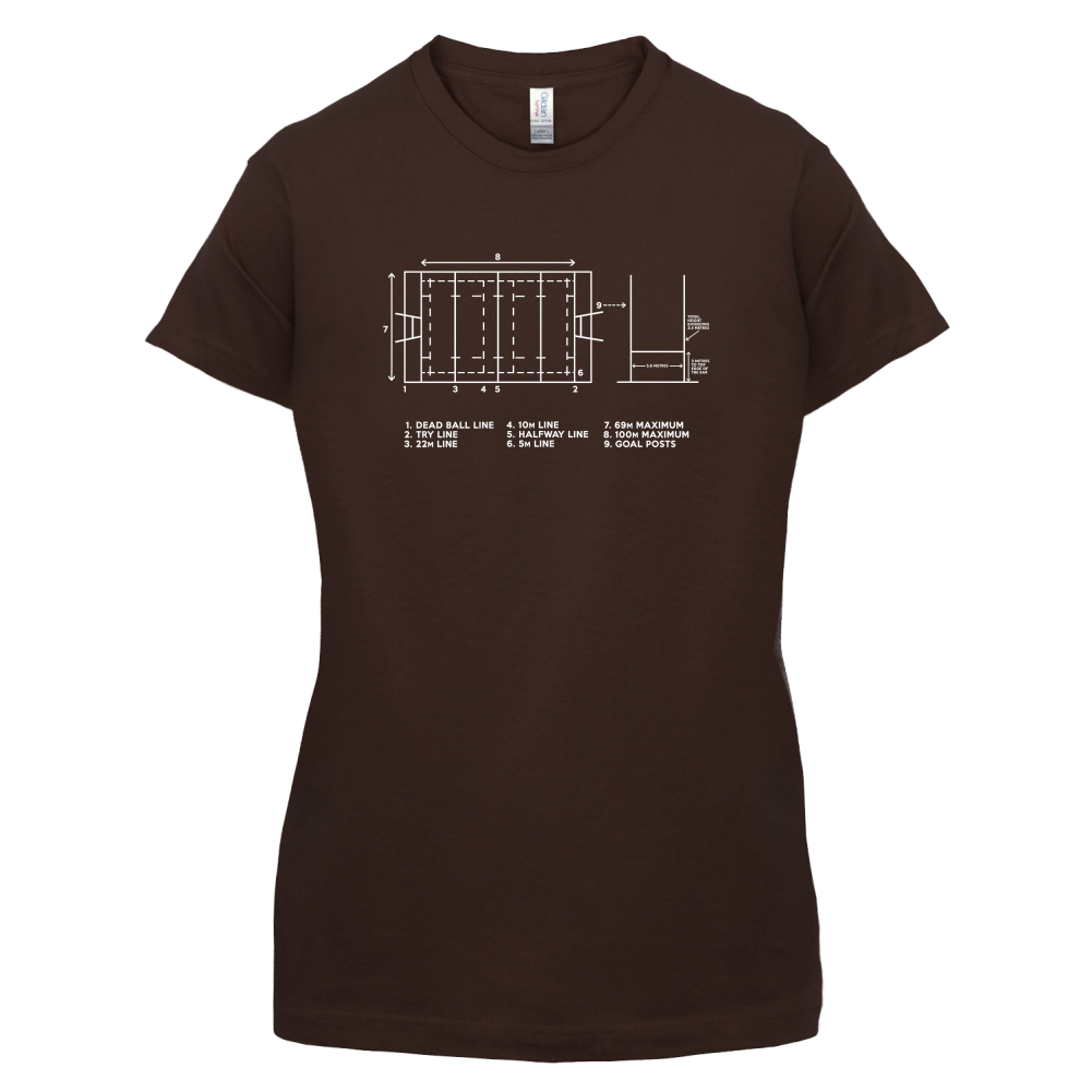 Rugby Pitch Diagram T Shirt