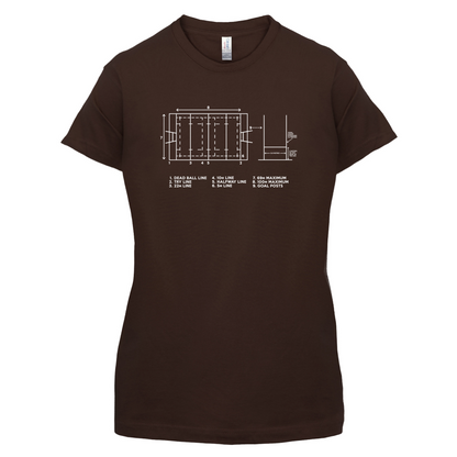 Rugby Pitch Diagram T Shirt