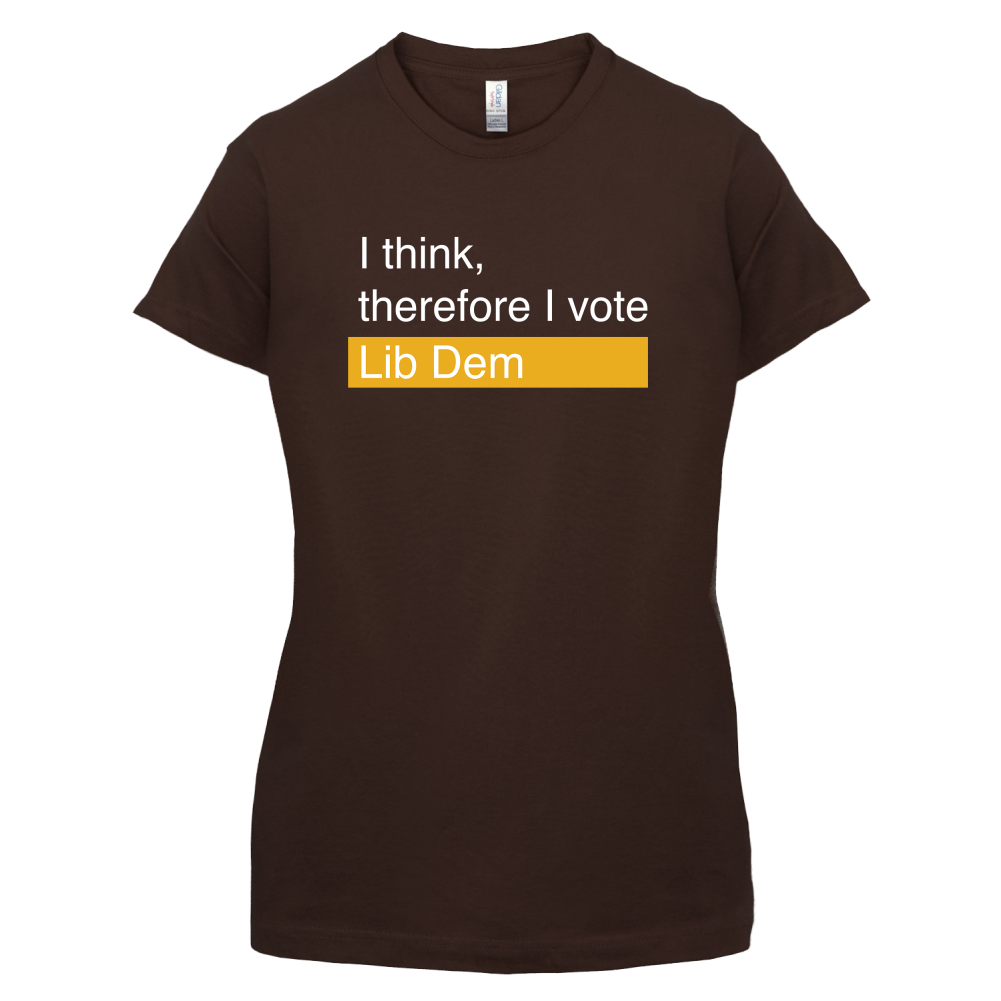 I think, therefore I vote Lib Dem T Shirt