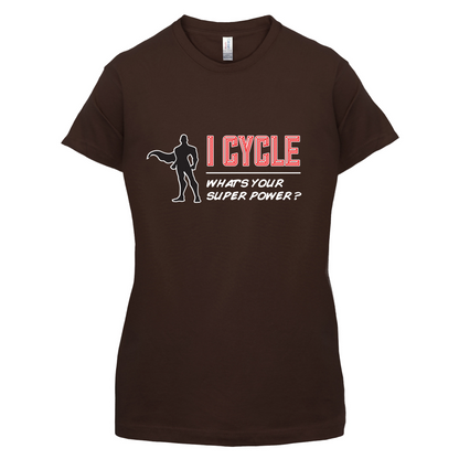 I Cycle What's Your Super Power MALE Design T Shirt
