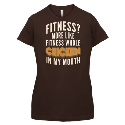 Fitness Chicken In My Mouth T Shirt