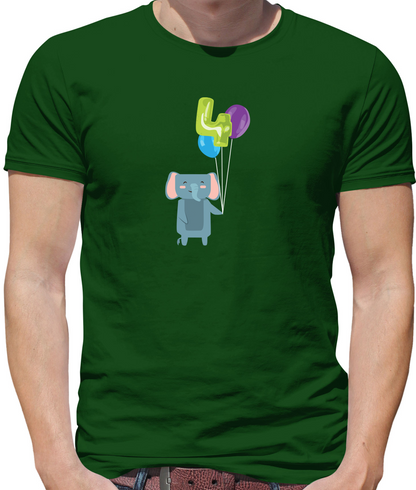 4th Birthday Elephant T Shirt