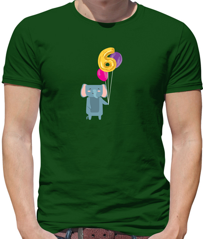 6th Birthday Elephant T Shirt