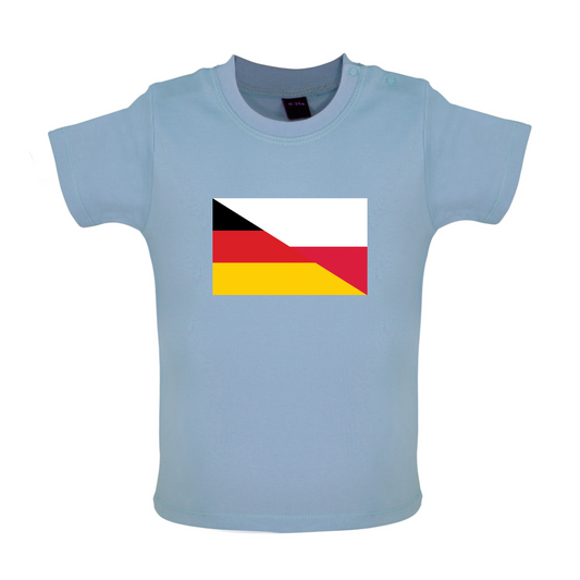 Half German Half Polish Flag Baby T Shirt