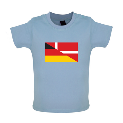 Half German Half Danish Flag Baby T Shirt