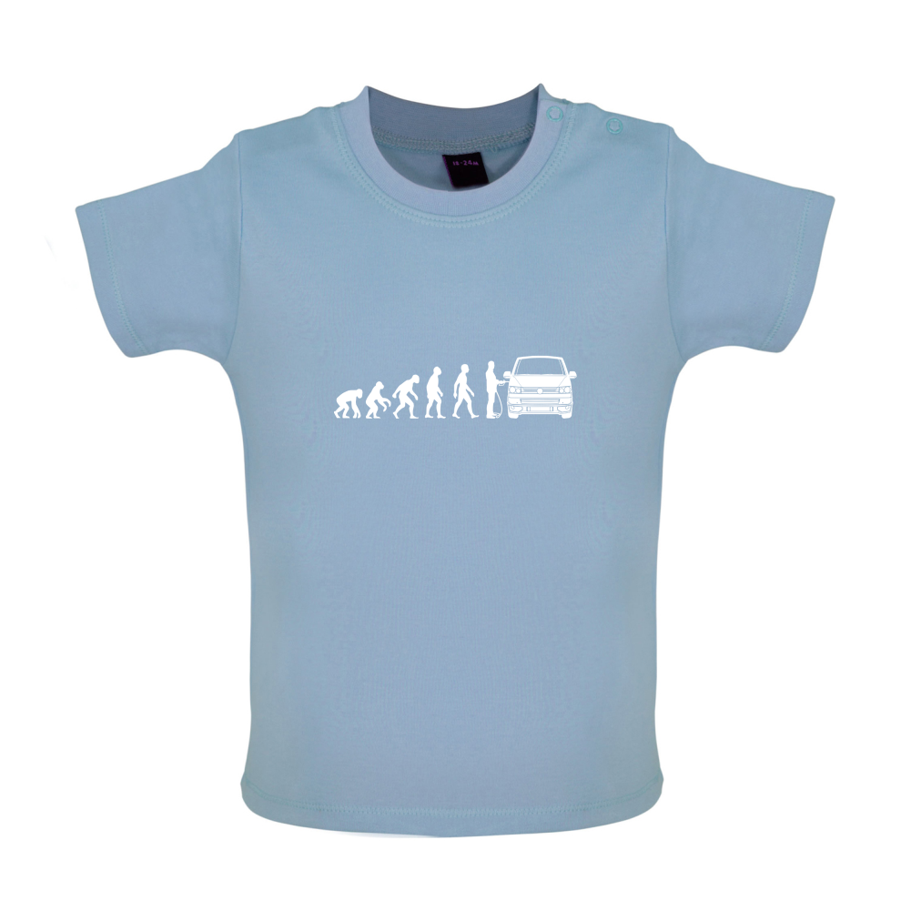 Evolution Of Man T5 Campervan Baby T Shirt