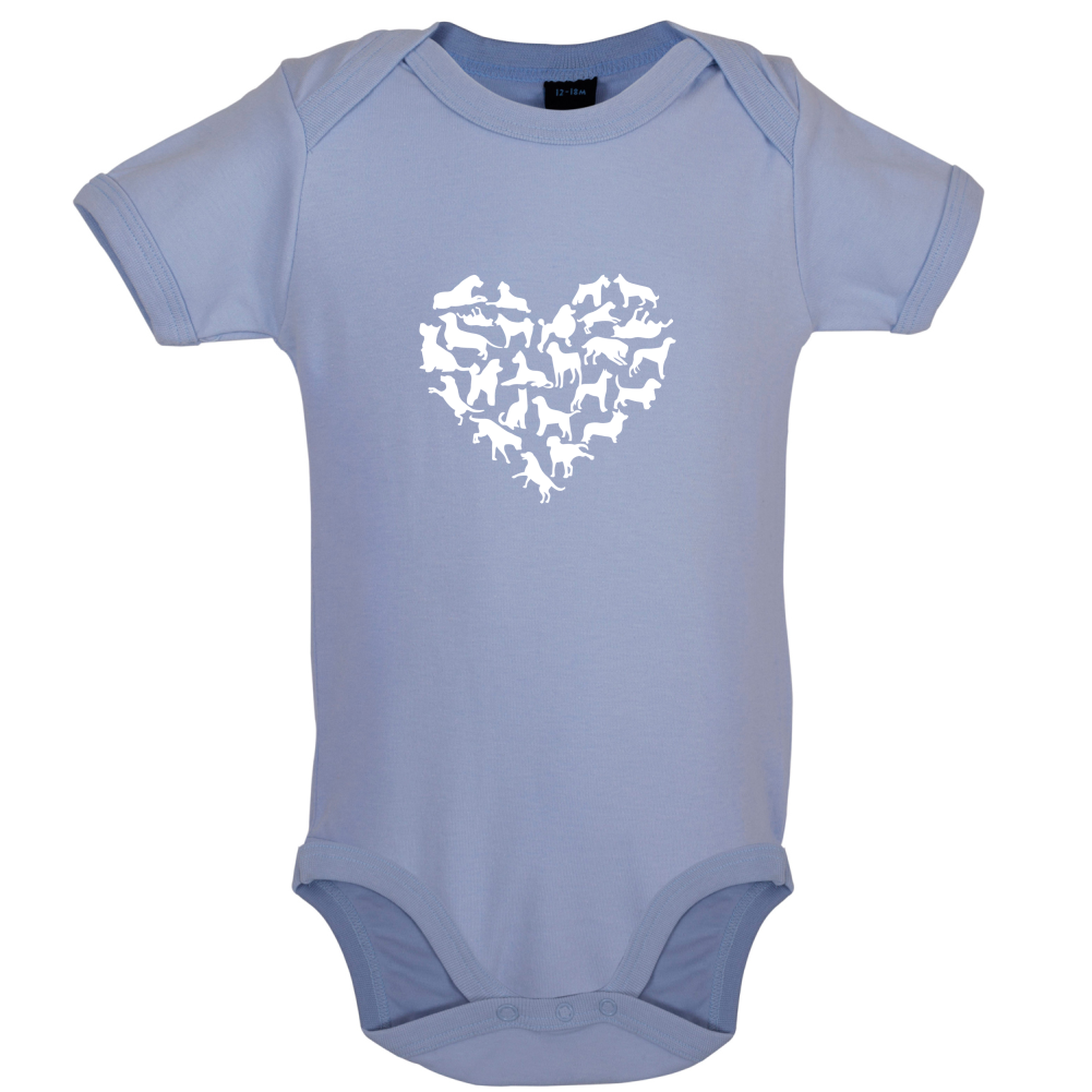 Love Heart Dogs Baby T Shirt