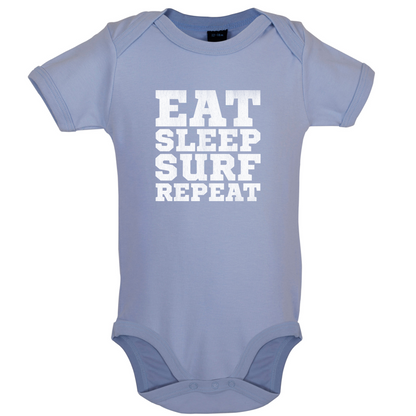 Eat Sleep Surf Repeat Baby T Shirt