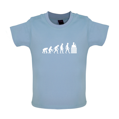 Evolution Of Man Brick Layer Baby T Shirt