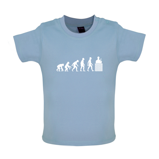Evolution Of Man Brick Layer Baby T Shirt