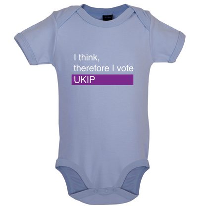 I think, therefore I vote UKIP Baby T Shirt