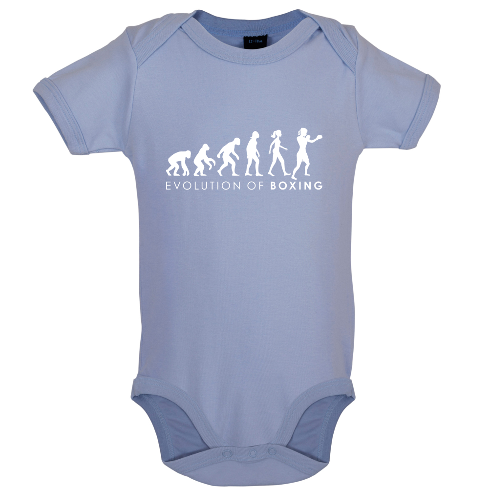 Evolution Of Woman Boxing Baby T Shirt
