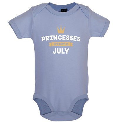 Princesses Are Born In July Baby T Shirt