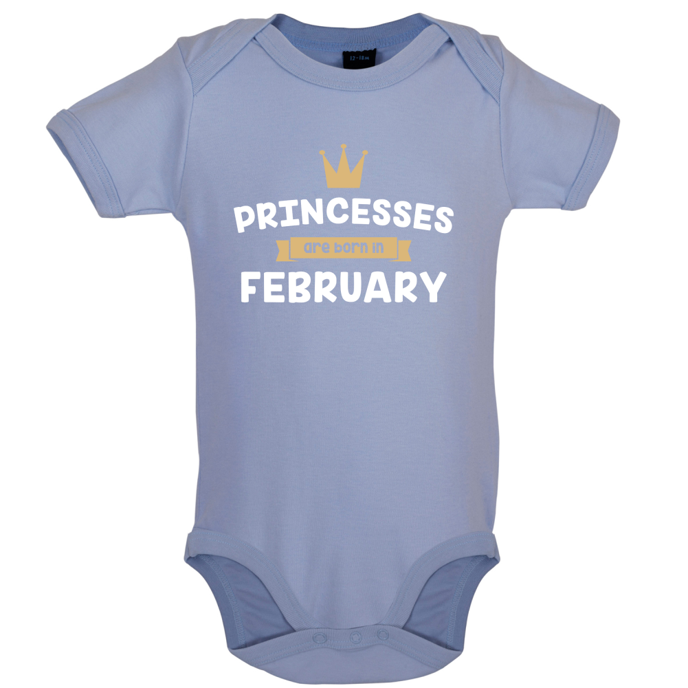 Princesses Are Born In February Baby T Shirt