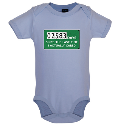 2583 Days Since I Cared Baby T Shirt