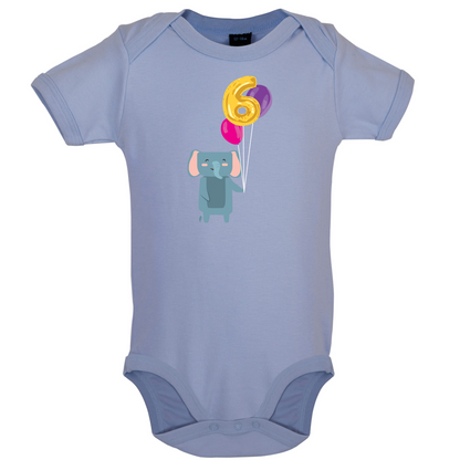 6th Birthday Elephant Baby T Shirt