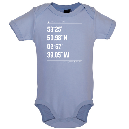 Stadium Coordinates Liverpool Baby T Shirt