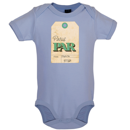 Paris Travel Tag Baby T Shirt