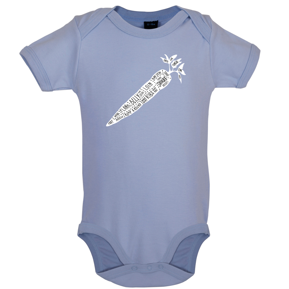 Butcher Carrot Diagram Baby T Shirt