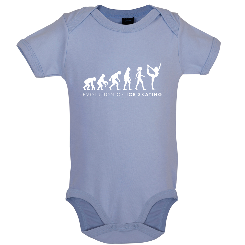 Evolution Of Woman Ice Skating Baby T Shirt