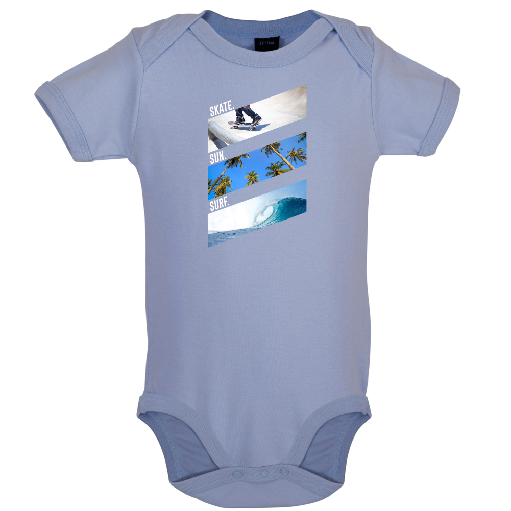 Skate Sun Surf Baby T Shirt