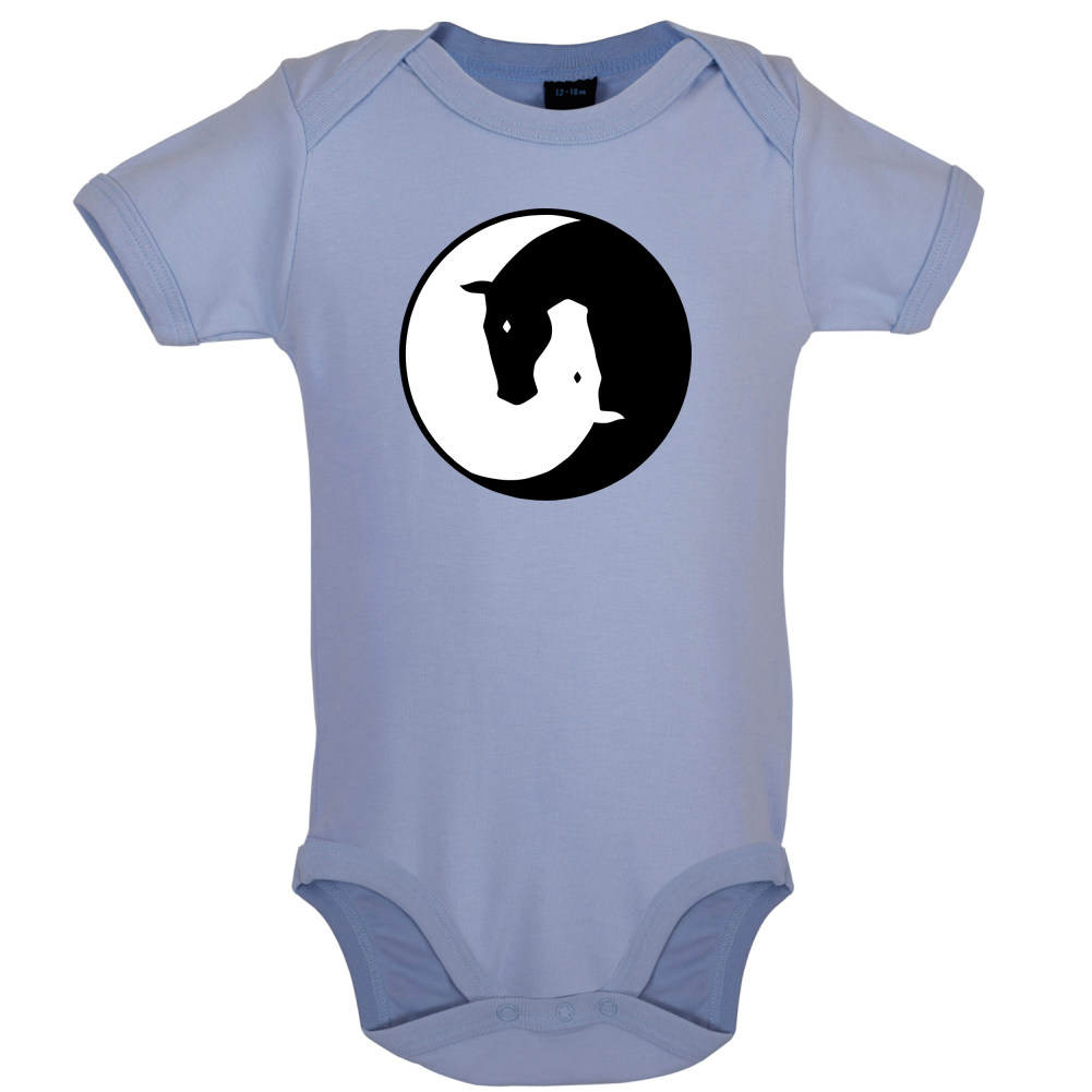 Yin Yang Horses Baby T Shirt