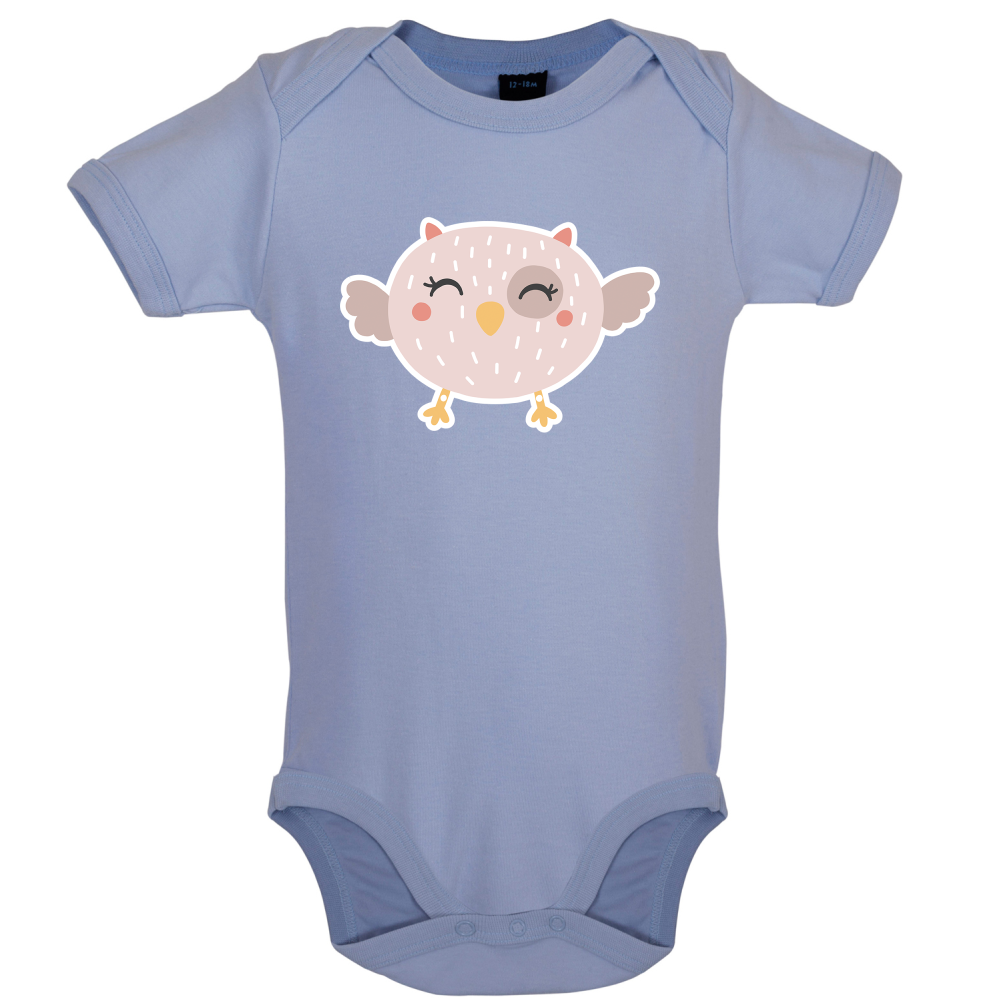 Smiley Face Baby Owl Baby T Shirt