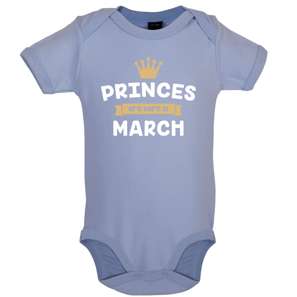 Princes Are Born In March Baby T Shirt