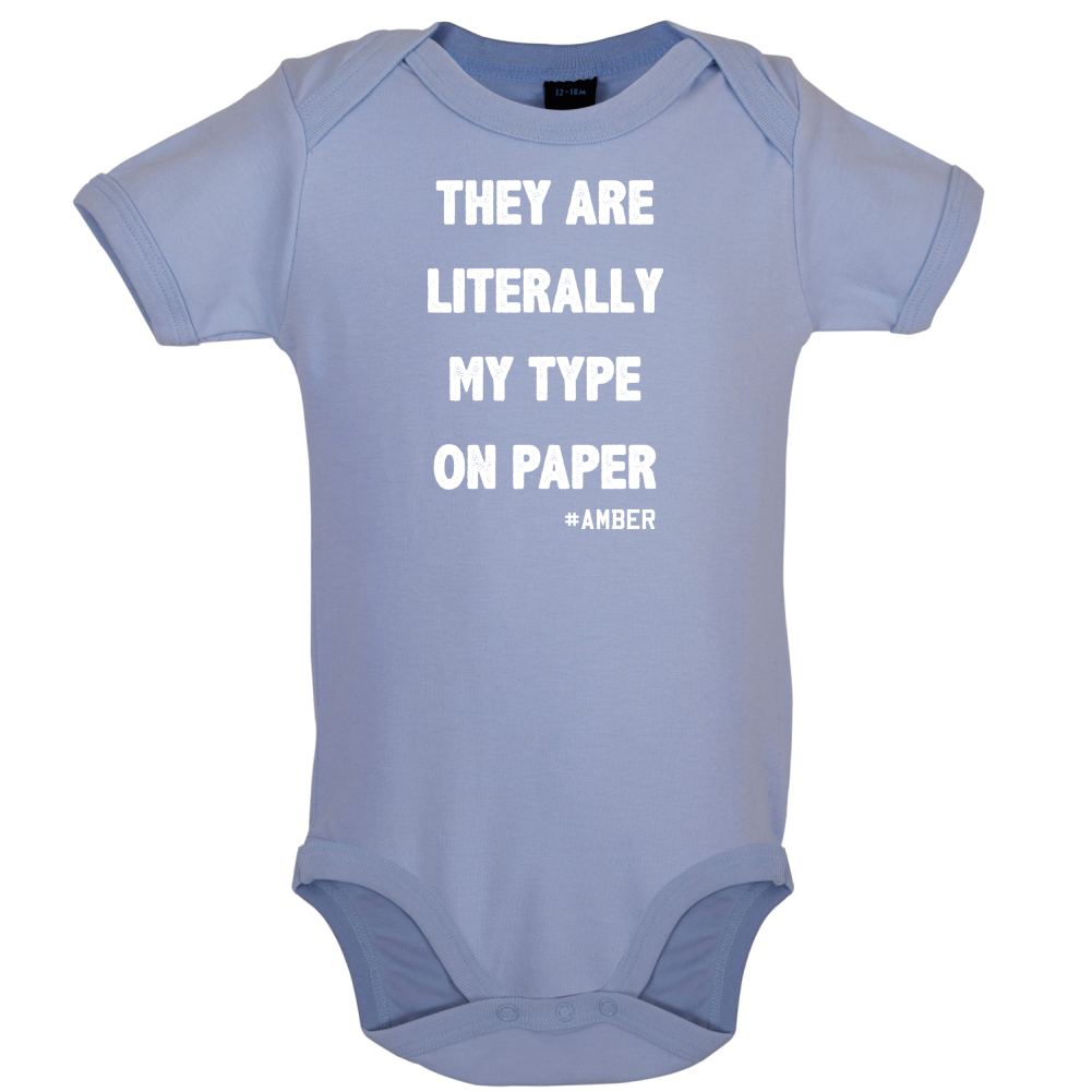 Literally My Type On Paper Baby T Shirt