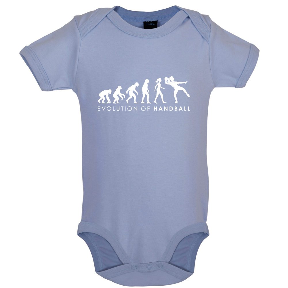 Evolution Of Woman Handball Baby T Shirt