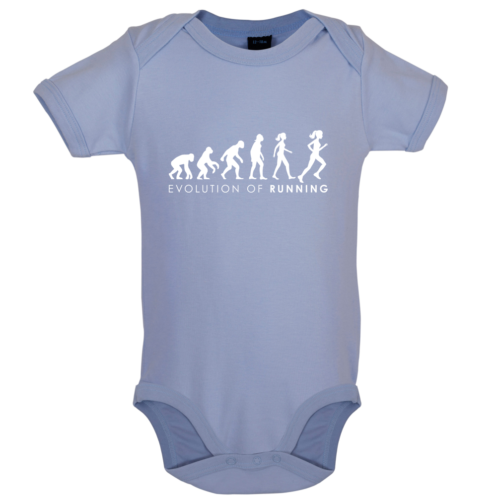 Evolution Of Woman Running Baby T Shirt