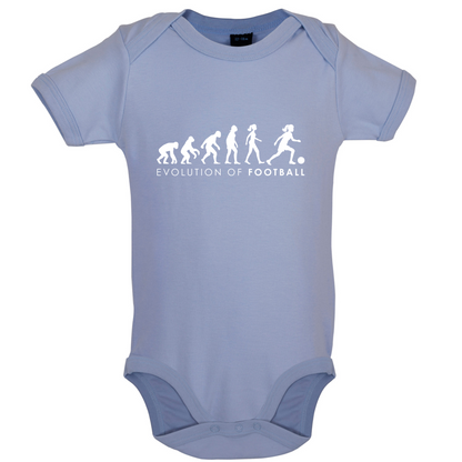 Evolution Of Woman Football Baby T Shirt
