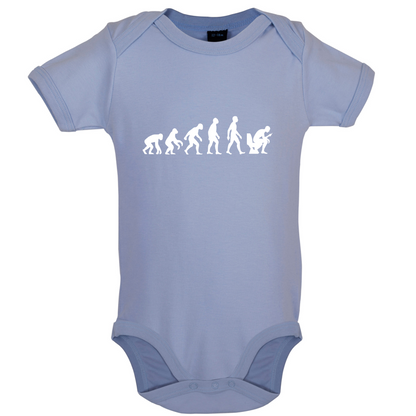 Evolution Of Man Phone On Toilet Baby T Shirt