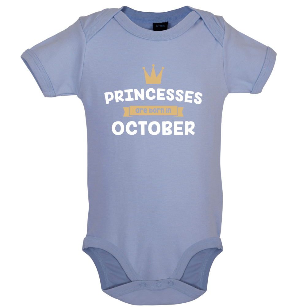 Princesses Are Born In October Baby T Shirt