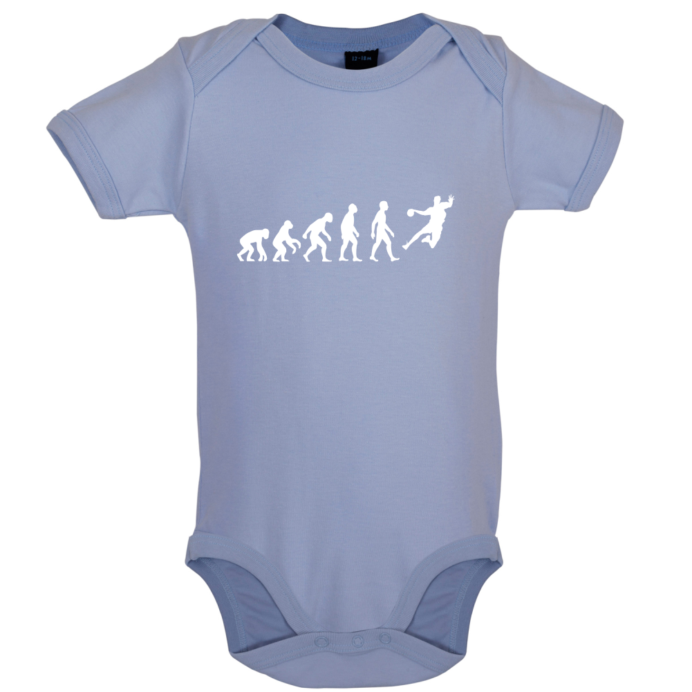 Evolution Of Man Handball Baby T Shirt