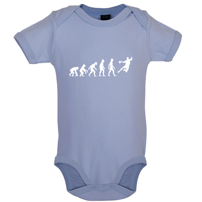 Evolution Of Man Handball Baby T Shirt