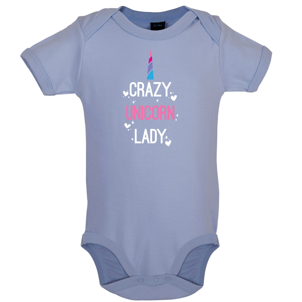 Crazy Unicorn Lady Baby T Shirt