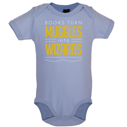 Books Turn Muggles Into Wizzards Baby T Shirt