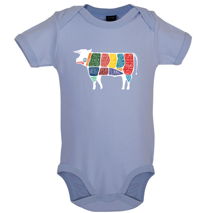 Butcher Cow Diagram Baby T Shirt