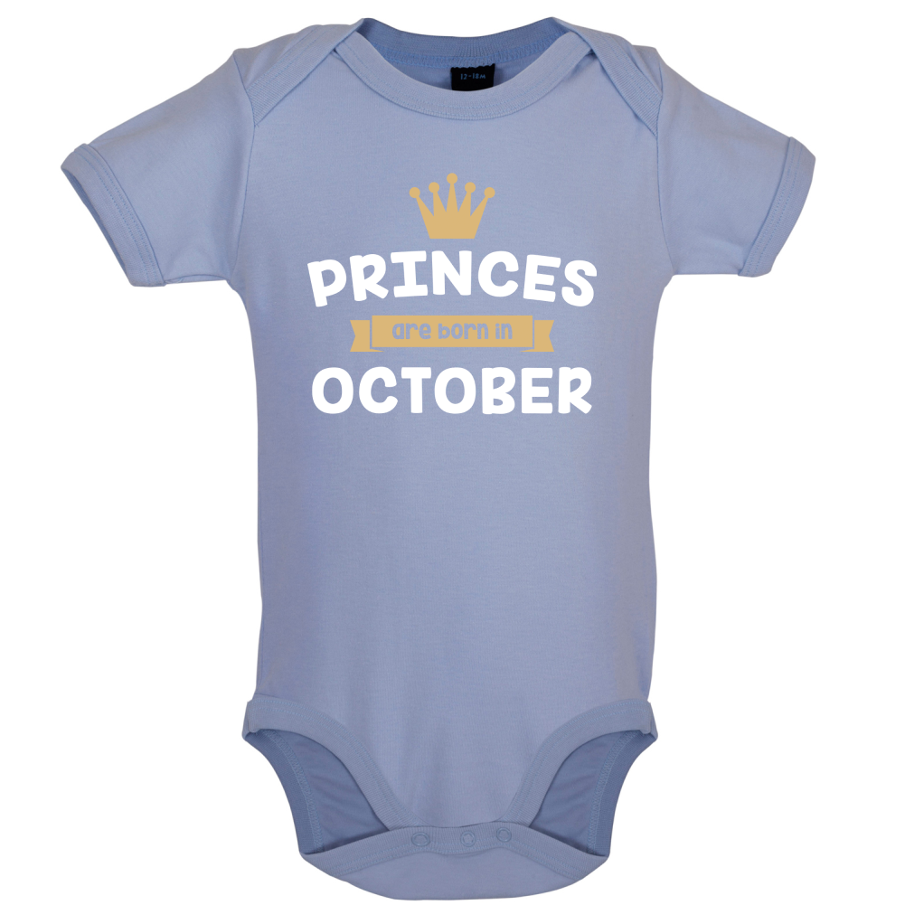 Princes Are Born In October Baby T Shirt