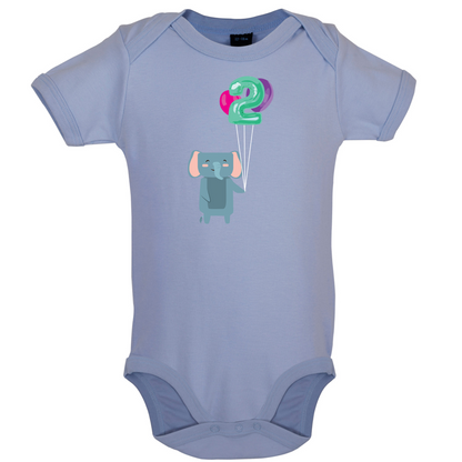 2nd Birthday Elephant Baby T Shirt