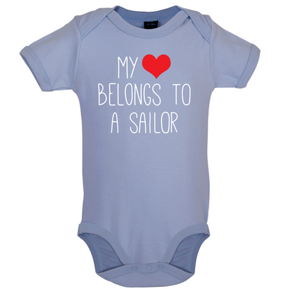 My Heart Belongs To A Sailor Baby T Shirt